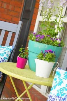 Clusters of potted flowers! :)