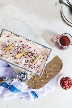 
                    
                        Boozy Vanilla & Pomegranate Ice Cream with Crushed Graham Crackers
                    
                