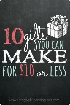 Handmade gifts - coffee soap, chalkboard coasters, etc