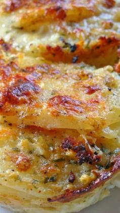 
                    
                        Parmesan Potato au Gratin ~   Delicious... The parmesan cheese helped create a crispy outside
                    
                