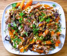 
                    
                        Roasted butternut squash and red onion with tahini and za'atar
                    
                