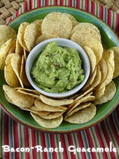 Bacon Ranch Guacamole www.missinthekitchen virtualpotluck Bacon Ranch Guacamole {Virtual Potluck}
