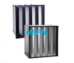HMV-V-bank High Capacity Filter
◆High eff. H13: Trapping 99.99% or higher of 0.3μm particles
Sub-high eff. H10: Trapping 95% or higher of 0.3μm particles
Medium eff. F8: Trapping 80% or higher of 1.0μm particles
◆Adopt special folding machine for manufacturing
More info: http://www.hefilter.com/Air-filters/HMV-V-bank-High-Capacity-Filter.shtml