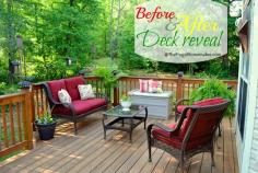 Faded chair cushions refreshed with spray paint! | The Frugal Homemaker