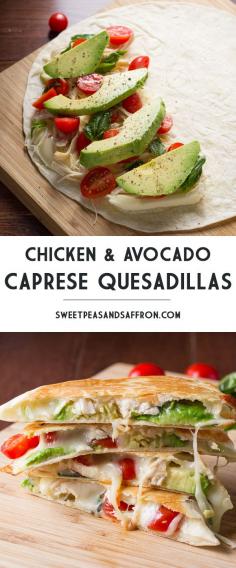 Chicken = 3oz, 160 calories Tortilla = 120 calories Cherry Tomatoes = 3 calories each Avocado = 1/4, 63 calories Cheese = 60 calories a slice  450 Calorie Meal
