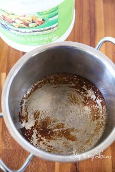 How to clean burnt pans