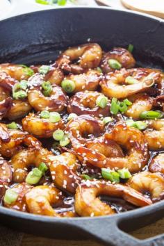 4 Ingredient Hoisin Skillet Shrimp Recipe