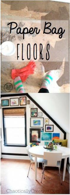 basement floor idea? Paper Bag Floors