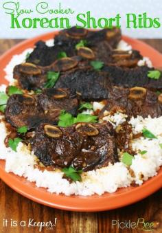 Slow Cooker Korean Short Ribs HERO - It Is A Keeper
