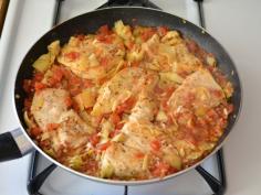 Artichoke chicken pasta