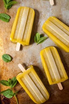 Mango Bourbon Smash Popsicles