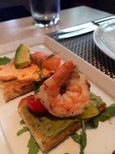 FIG & OLIVE | Los Angeles, CA CROSTINI with Salmon, Ricotta, Avocado, Pimenton Mushroom, Artichoke, Scallion, Parmesan (not shown) Shrimp, Avocado, Cilantro, Tomato