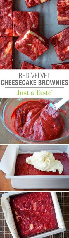 Red Velvet Cheesecake Brownies #recipe on justataste.com red velvet cake recipe, easy red velvet cake recipe, moist red velvet cake recipe, best red velvet cake recipe, red velvet cake recipe from scratch, simple red velvet cake recipe, recipe for red velvet cake, red velvet cake recipe uk, homemade red velvet cake recipe, original red velvet cake recipe, the best red velvet cake recipe, recipe red velvet cake, easy red velvet cake recipe from scratch
