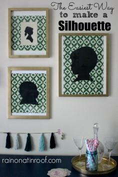 The Easiest Way to Make a Silhouette  ☆ {rainonatinroof.com} #silhouette #diy