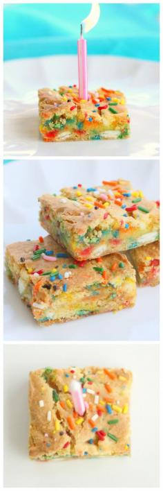 Cake Batter Blondies Recipe