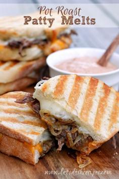 Leftover Pot Roast Patty Melts (via Bloglovin.com )