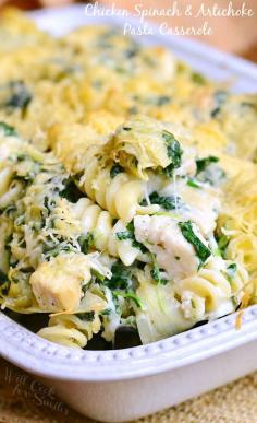 Chicken Spinach Artichoke Casserole