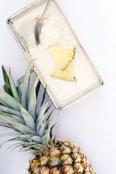 homemade piña colada banana frozen yogurt #recipe