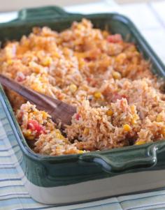 Picky Palate: Green Chilie Chicken Enchilada Rice Bake - Picky Palate