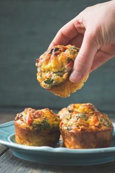 Crustless Mini Quiche #recipe