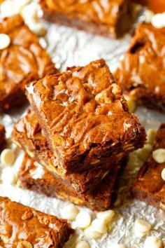 One Bowl White Chocolate Chip Brownies