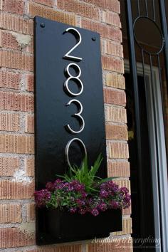 diy address plaque planter box, diy, gardening, home improvement, woodworking projects