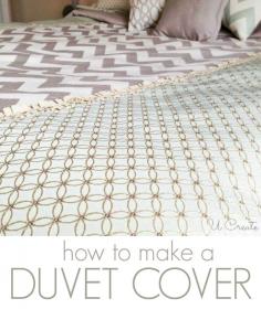 How to Make a Duvet Cover - change the guest bedroom whenever you wish!!