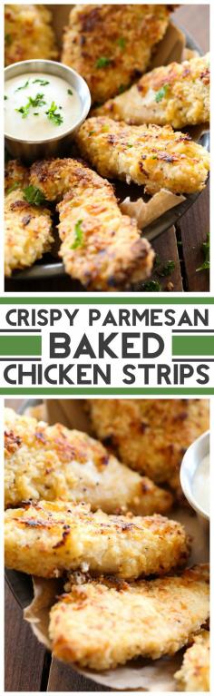 Crispy Parmesan Baked Chicken Tenders