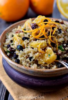 QUINOA SALAD WITH PECANS, ORANGE AND CURRANTS #Quinoasalad #quinoa