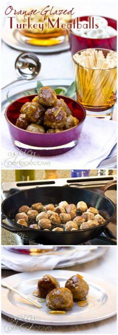 Turkey Meatballs with Orange Marmalade Glaze