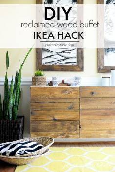 diy reclaimed wood buffet ikea hack, doors, home decor, wall decor, woodworking projects