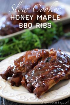 Slow Cooker Honey Maple BBQ Ribs Recipe
