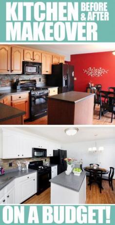 Complete Kitchen makeover -- Painted cabinets, walls, and added backsplash. Fabulous! For all the details on wall color, supplies, hardware, etc.,visit her blog at : http://howtonestforless.com/2012/10/22/my-kitchen-makeover-revealed/?utm_source=feedburner_medium=email_campaign=Feed%3A+HowToNestForLessMyLifeAsADiyWannabe+%28How+to+Nest+for+Less+%7C+My+Life+as+a+DIY+Wannabe%29#