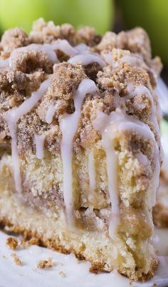Cinnamon Apple Crumb Cake - OMG Chocolate Desserts