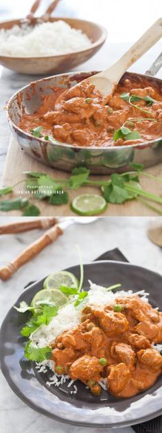 
                    
                        Juicy chicken thighs make this Indian inspired dish a favorite weeknight meal for the whole family | foodiecrush.com
                    
                
