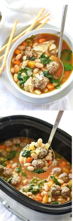 
                        
                            There's no browning needed before making this crockpot favorite and the meatballs make it even better | foodiecrush.com
                        
                    