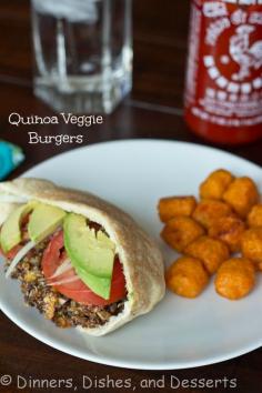 Quinoa Veggie Burgers | Dinners, Dishes, and Desserts #recipe. Healthy dinners.