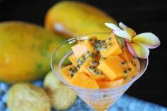 Salada de Papaia e Maracujá | Papaya and passion fruit salad