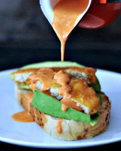 
                    
                        Golden Avocado Toast with Spicy Kimchi Sauce spabettie
                    
                