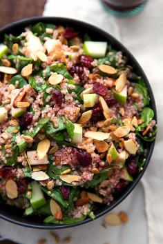 
                    
                        Easy and delicious almond apple quinoa salad
                    
                