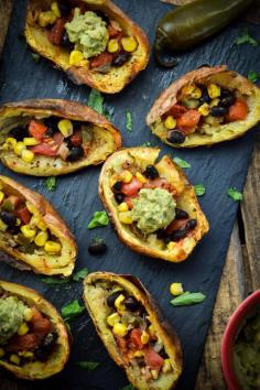 
                    
                        Tex-Mex Twice Baked Potato Skins
                    
                