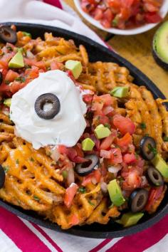 Waffle fry nachos