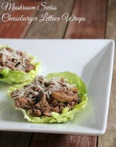 Mushroom Swiss Lettuce Wraps Low Carb 196 calories 5 weight watchers points plus