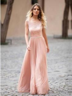 A-lijn/Prinses Decolleté Mouwloos Appliqué Hiel-Lengte Chiffon Jurken