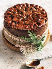 smoked almond, pear and marsala christmas cake