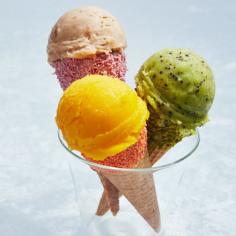 tropical fruit cones