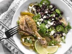 Slow Cooker Salsa Verde Chicken Bowls
