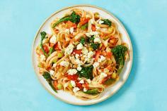 Red Pesto Pasta with Broccolini and Feta
