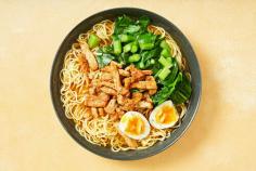 Cheat's Pork Ramen with Chinese Broccoli